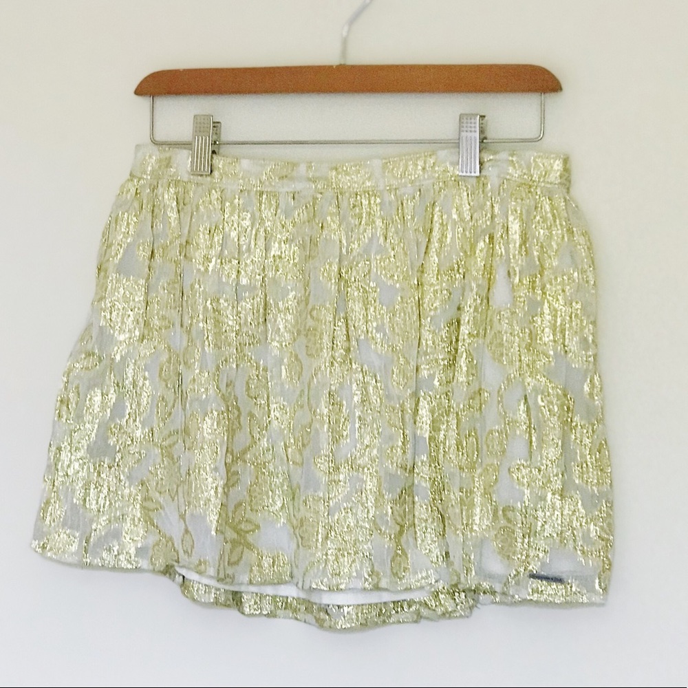 Gold leaves skirt